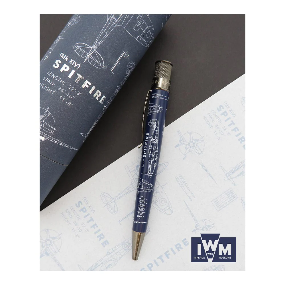 Retro 51 Tornado Rollerball Pen Imperial War Museum Spitfire Blueprint - Image 4