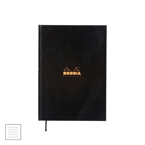 Rhodia Business Book A4 Lined Hardback Casebound Black