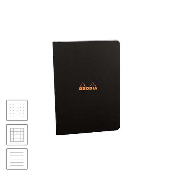 Rhodia Classic Stapled Notebook A5 (148 x 210) Black
