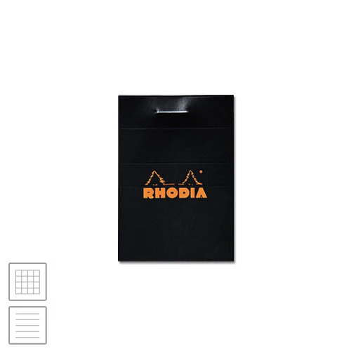 Rhodia Head-Stapled Notepad No.10 52 x 75 Black
