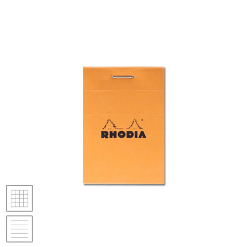 Rhodia Head-Stapled Notepad No.10 52 x 75 Orange
