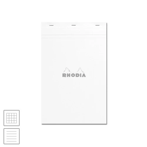 Rhodia Ice White Head-Stapled Notepad No.19 A4+ (210 x 318)