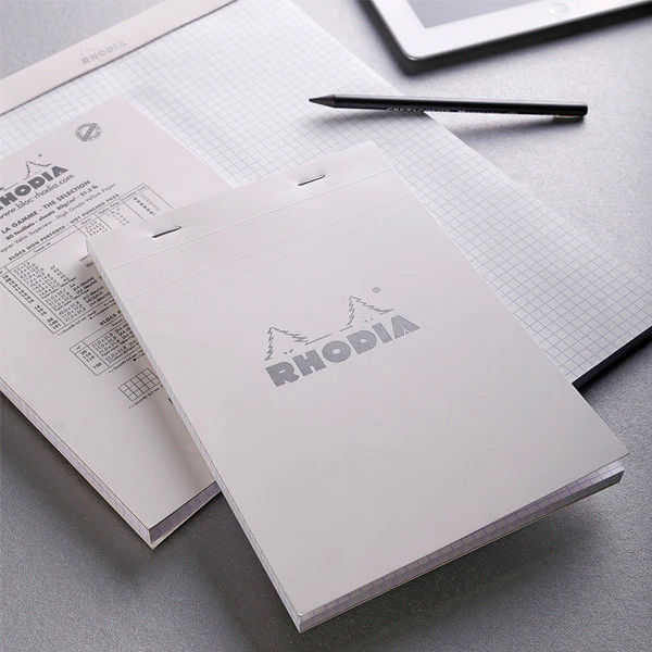 Rhodia Ice White Head-Stapled Notepad No.19 A4+ (210 x 318) - Image 3