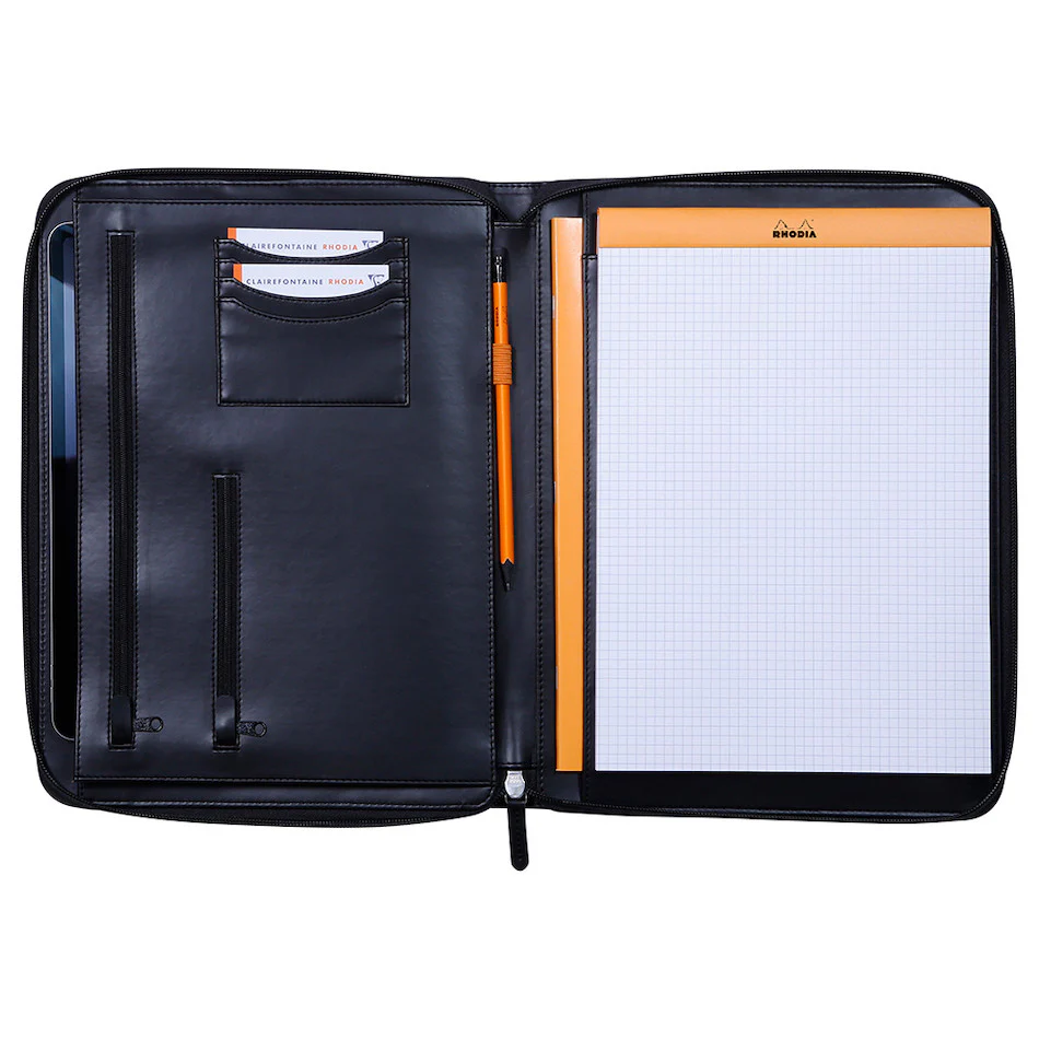 Rhodia Large Zipped Portfolio A4 Black - Image 5