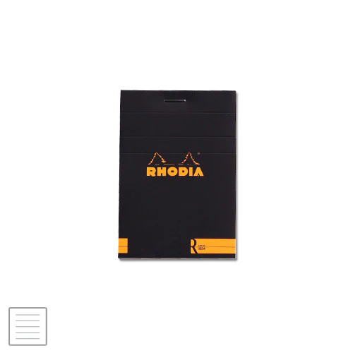 Rhodia R Head-Stapled Notepad No.11 A7 (74 x 105) Black