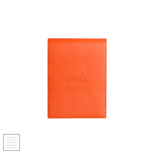 Rhodia Rhodiarama Leatherette Refillable Notepad No.12 (95 x 130) Tangerine