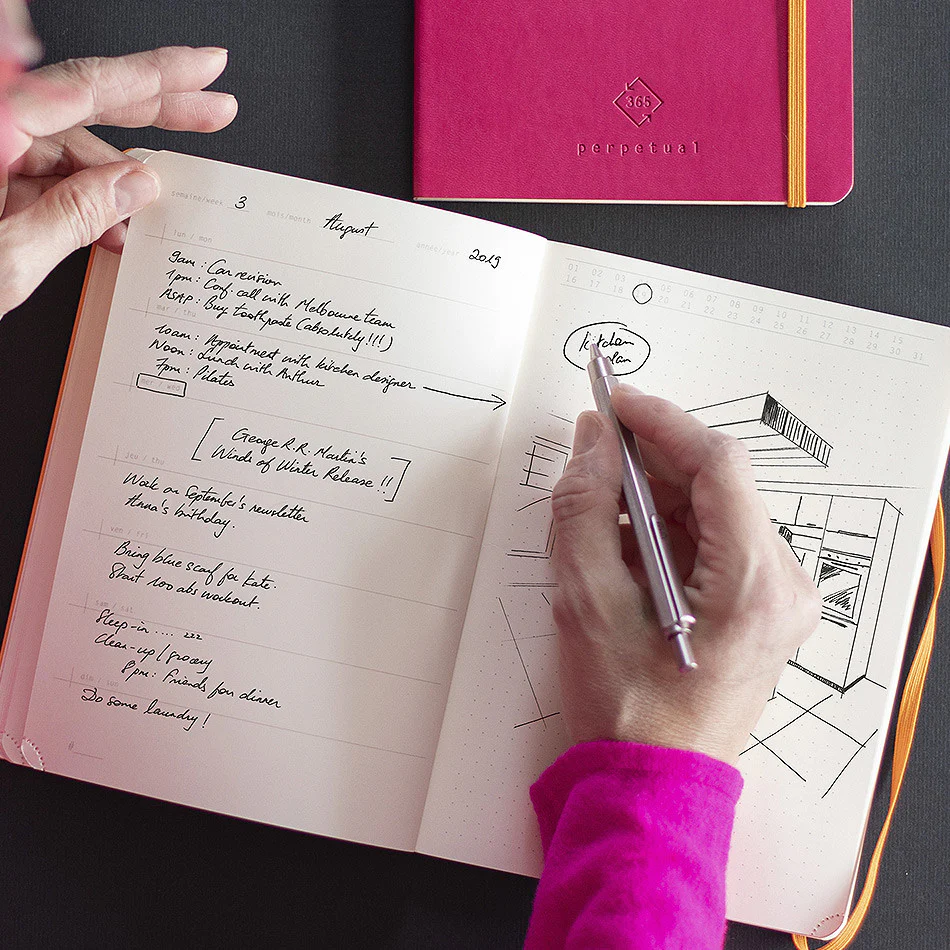 Rhodia Rhodiarama Perpetual Planner A5 Black - Image 3