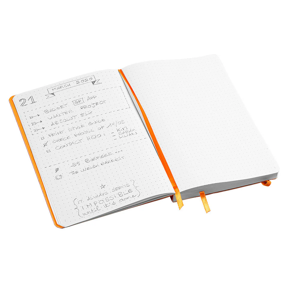 Rhodia Rhodiarama Softcover Goalbook With White Paper A5 Turquoise - Image 2