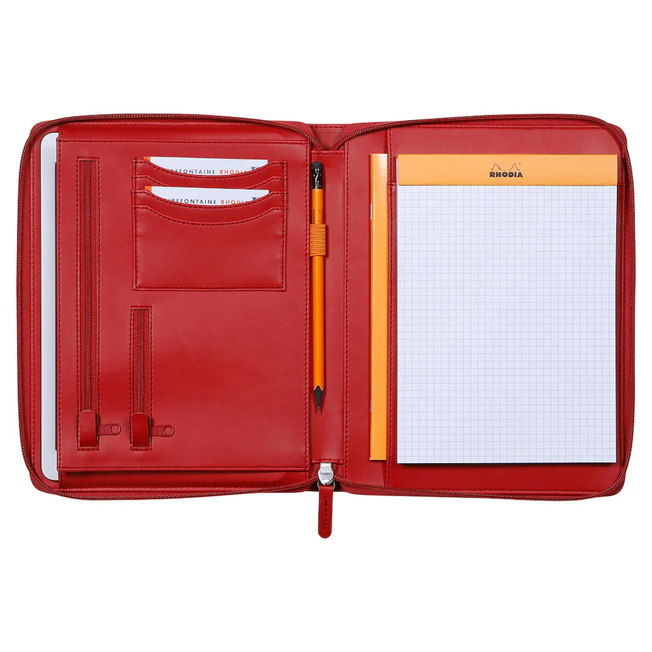 Rhodia Small Zipped Portfolio A5 Poppy - Image 4