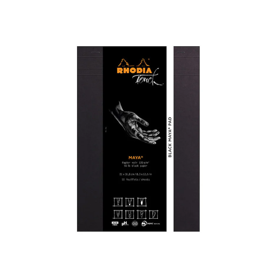 Rhodia Touch Maya Pad Black A4 Blank