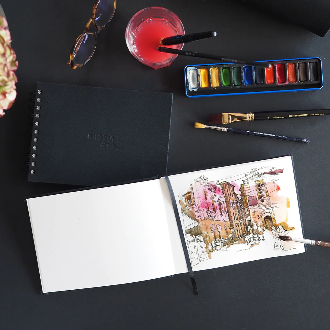 Rhodia Touch Watercolor Book Hot Pressed A6 Landscape - Image 2