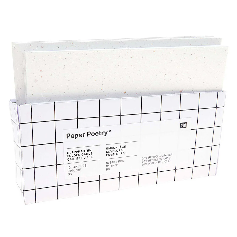 Rico Recycled Paper Card Set B6 Off White