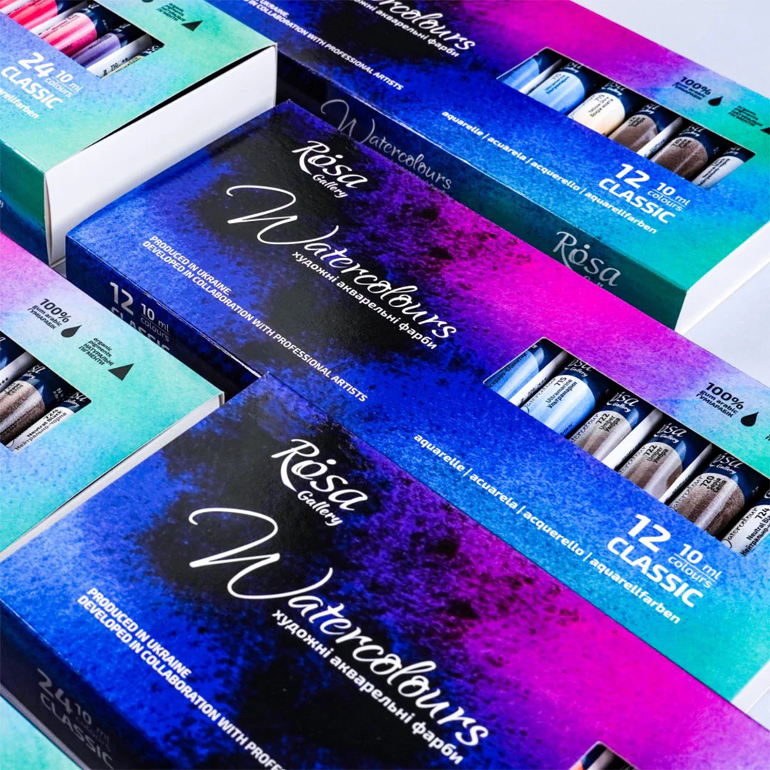Rosa 10ml Watercolour Tubes Set of 12 Classic Colours - Image 4