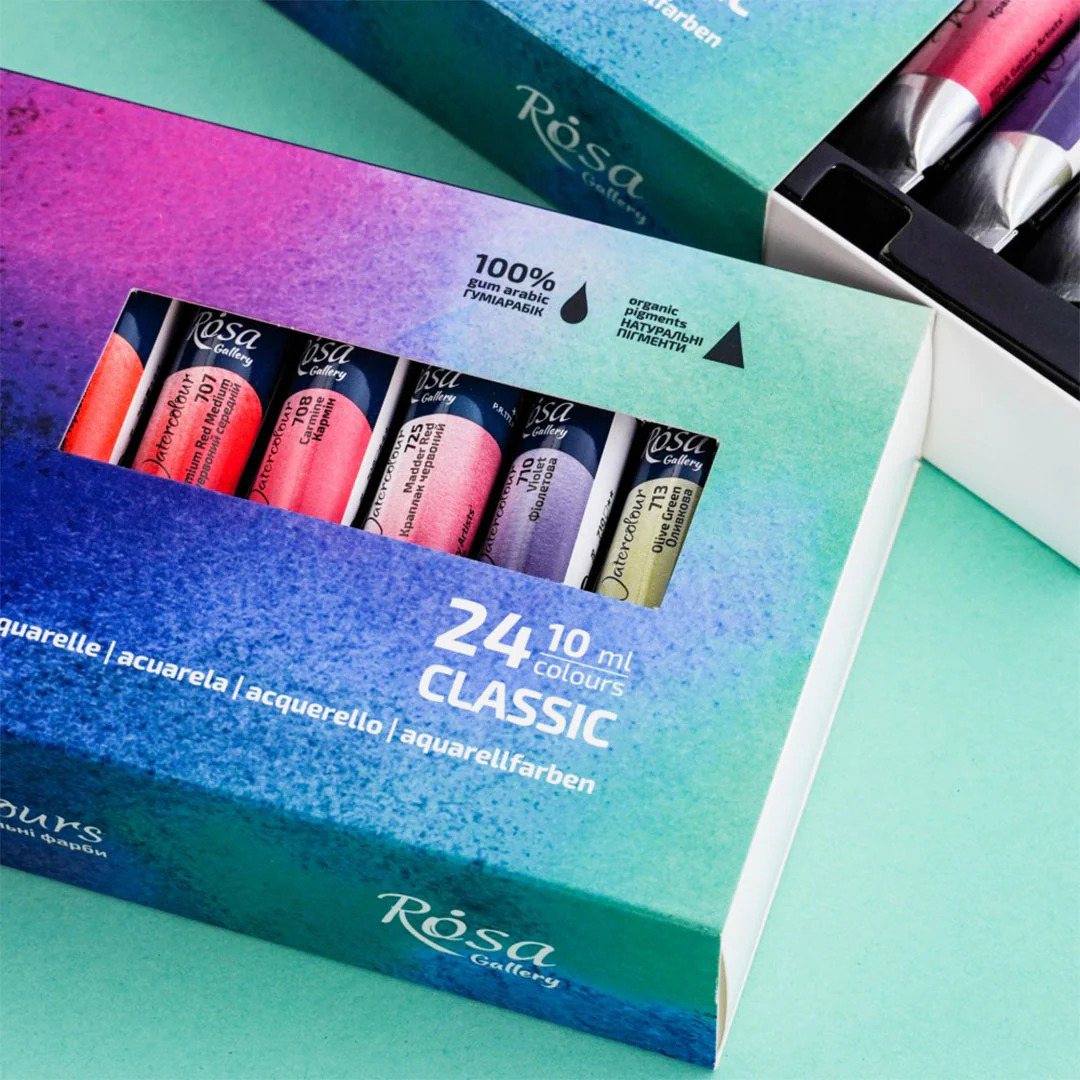 Rosa 10ml Watercolour Tubes Set of 24 Assorted Colours - Image 3