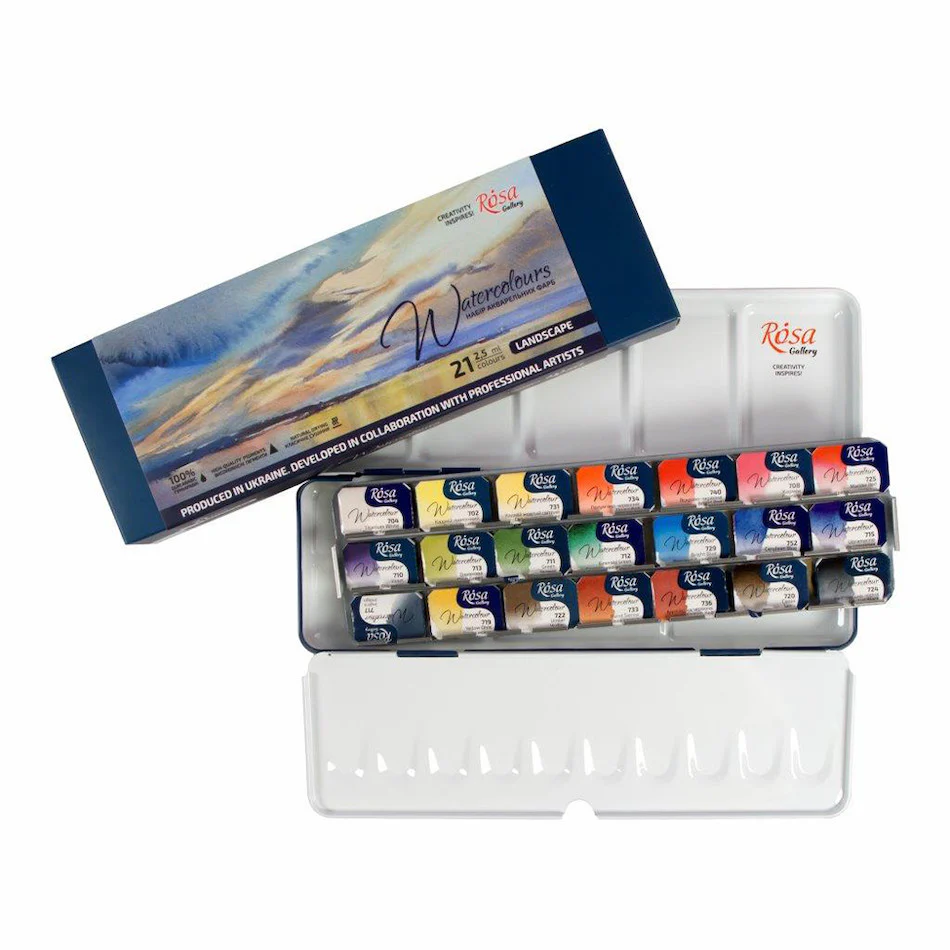 Rosa Watercolour Full Pan Landscape Set of 21 - Image 2