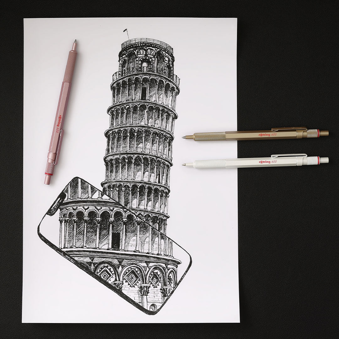 rotring 600 Ballpoint Pen Rose Gold - Image 2