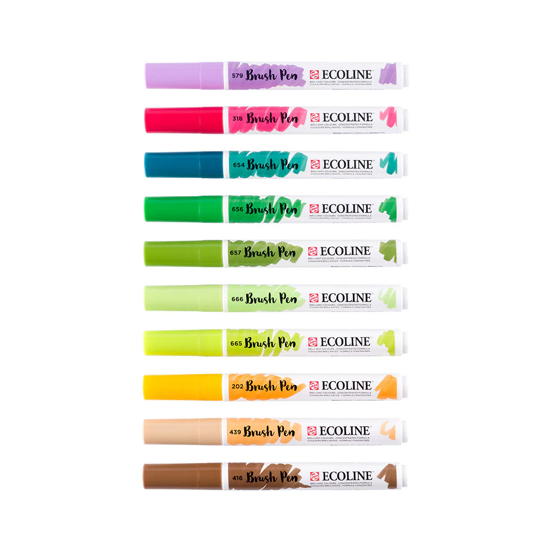 Royal Talens Ecoline Brushpen Set of 10 Botanical - Image 3