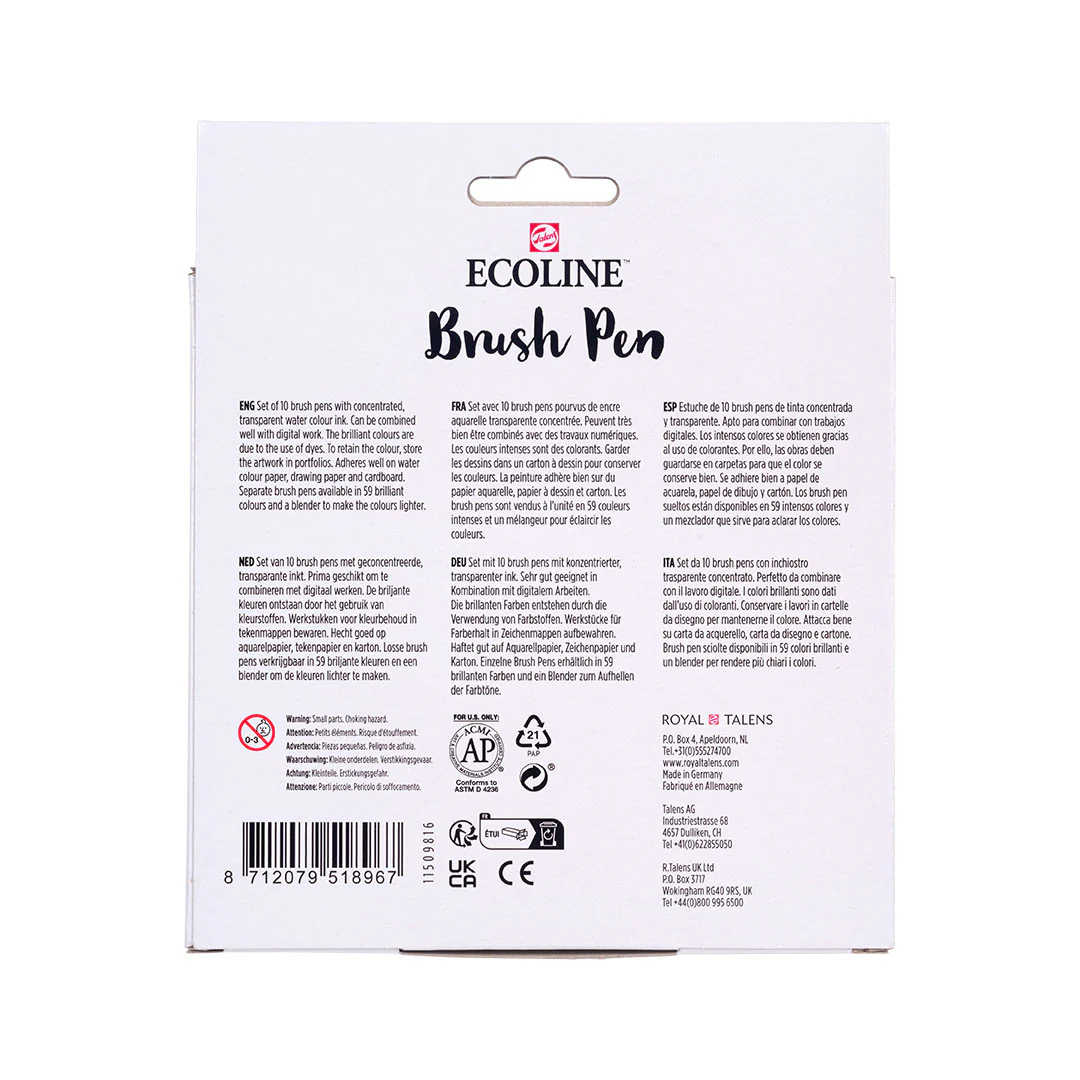 Royal Talens Ecoline Brushpen Set of 10 Skin - Image 4