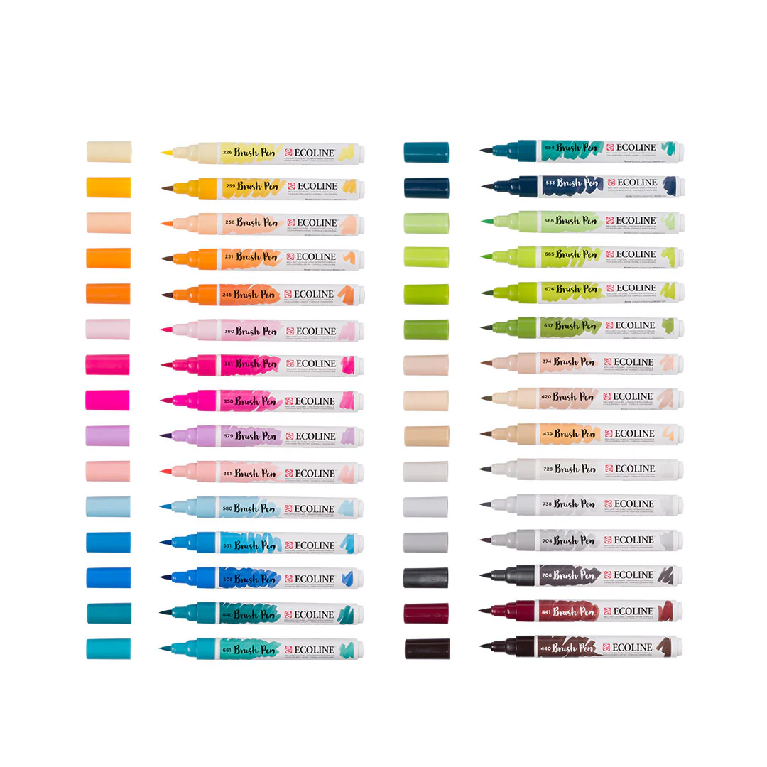 Royal Talens Ecoline Brushpen Set of 30 Additional Colours - Image 2