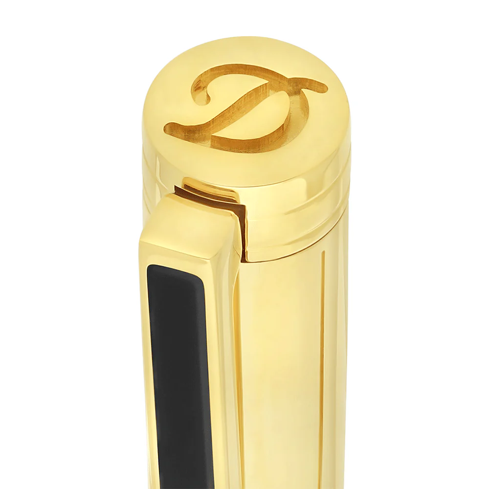 S.T. Dupont Classique Ballpoint Pen Black and Gold - Image 3