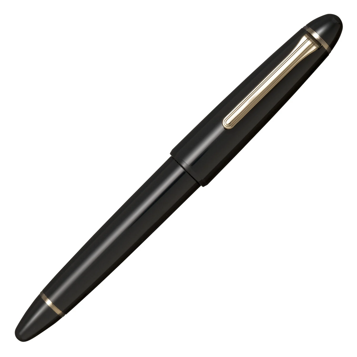 Sailor 1911 Large Casual Fountain Pen Muted Black with Gold Trim Steel Nib - Image 8