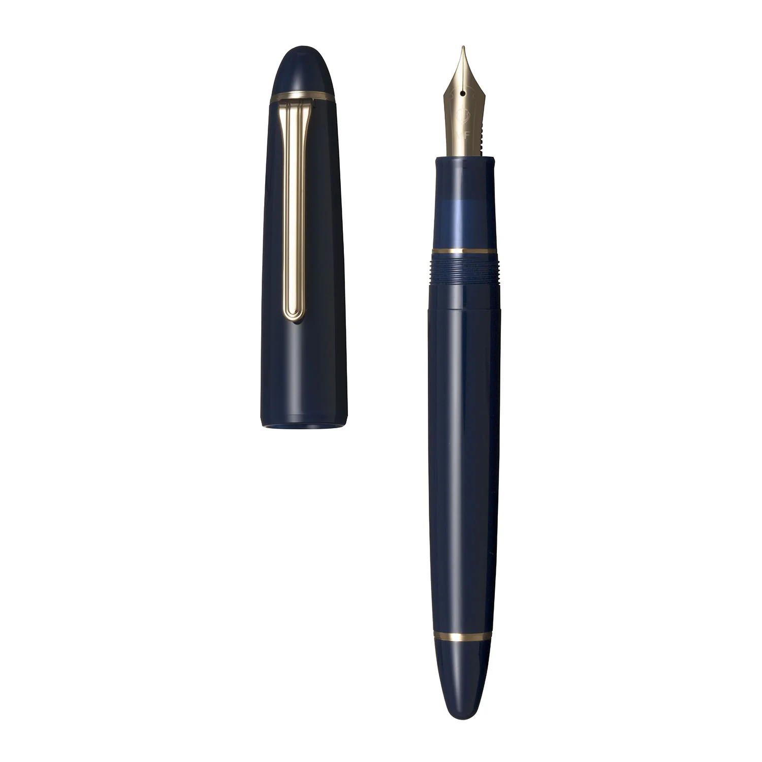 Sailor 1911 Large Casual Fountain Pen Muted Blue with Gold Trim Steel Nib - Image 7