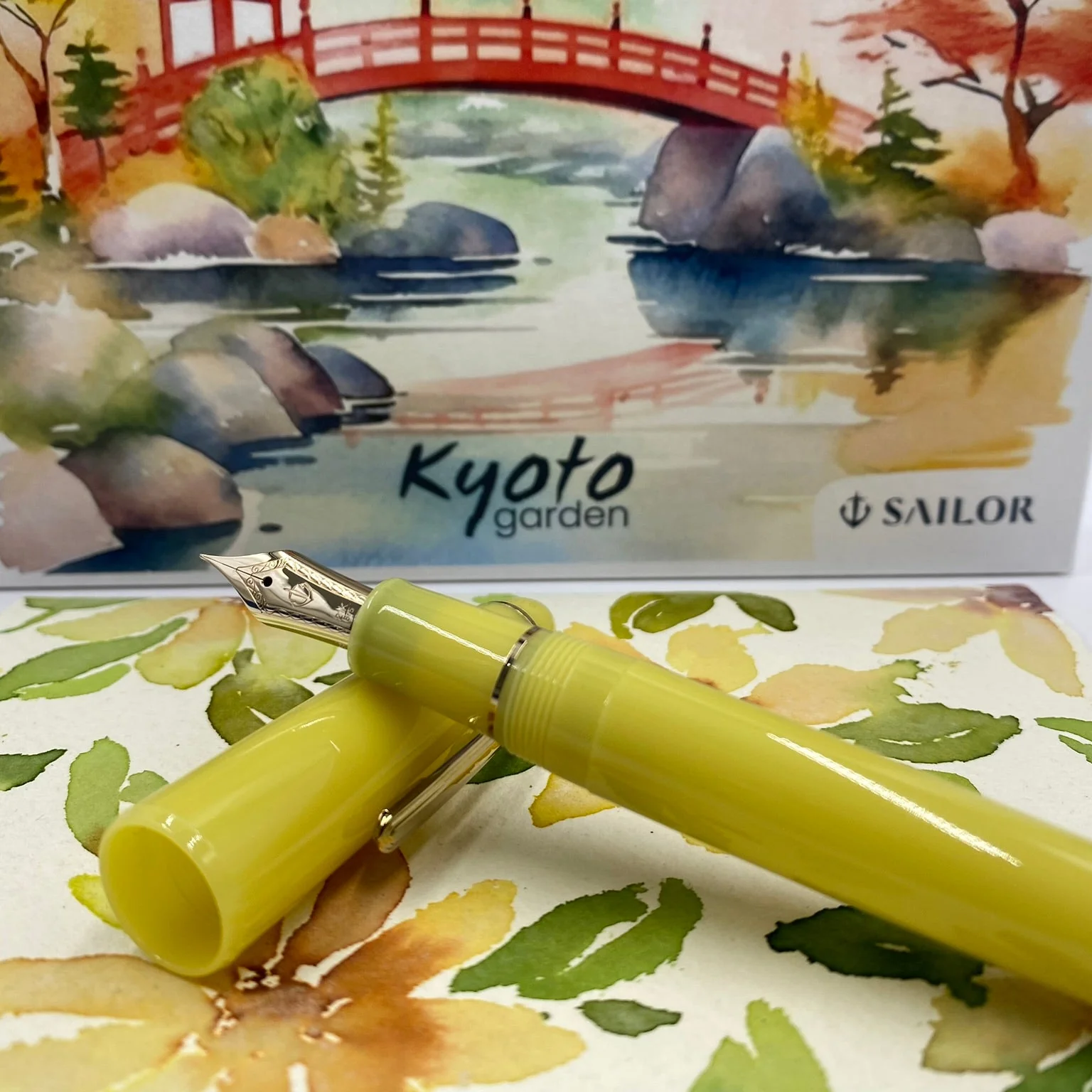 Sailor 1911 Large Fountain Pen Ringless Kyoto Garden Icho Limited Edition - Image 4