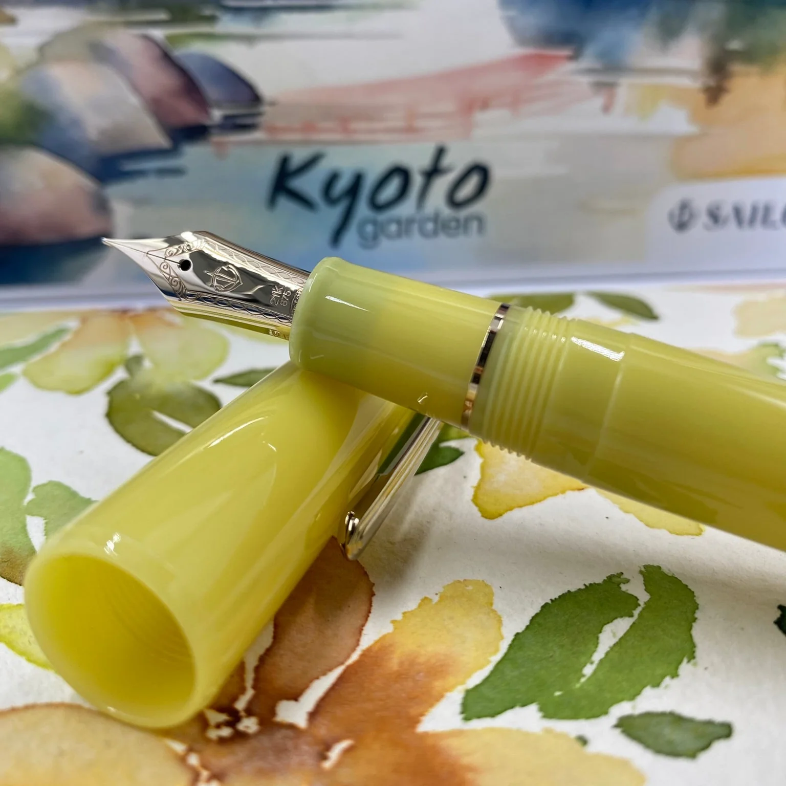 Sailor 1911 Large Fountain Pen Ringless Kyoto Garden Icho Limited Edition - Image 5