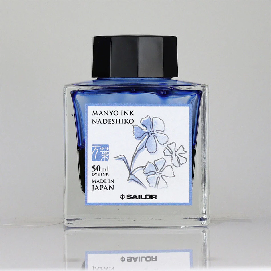 Sailor Manyo Fountain Pen Dianthus with 14K Nib & 50ml Manyo Nadeshiko Ink - Image 4