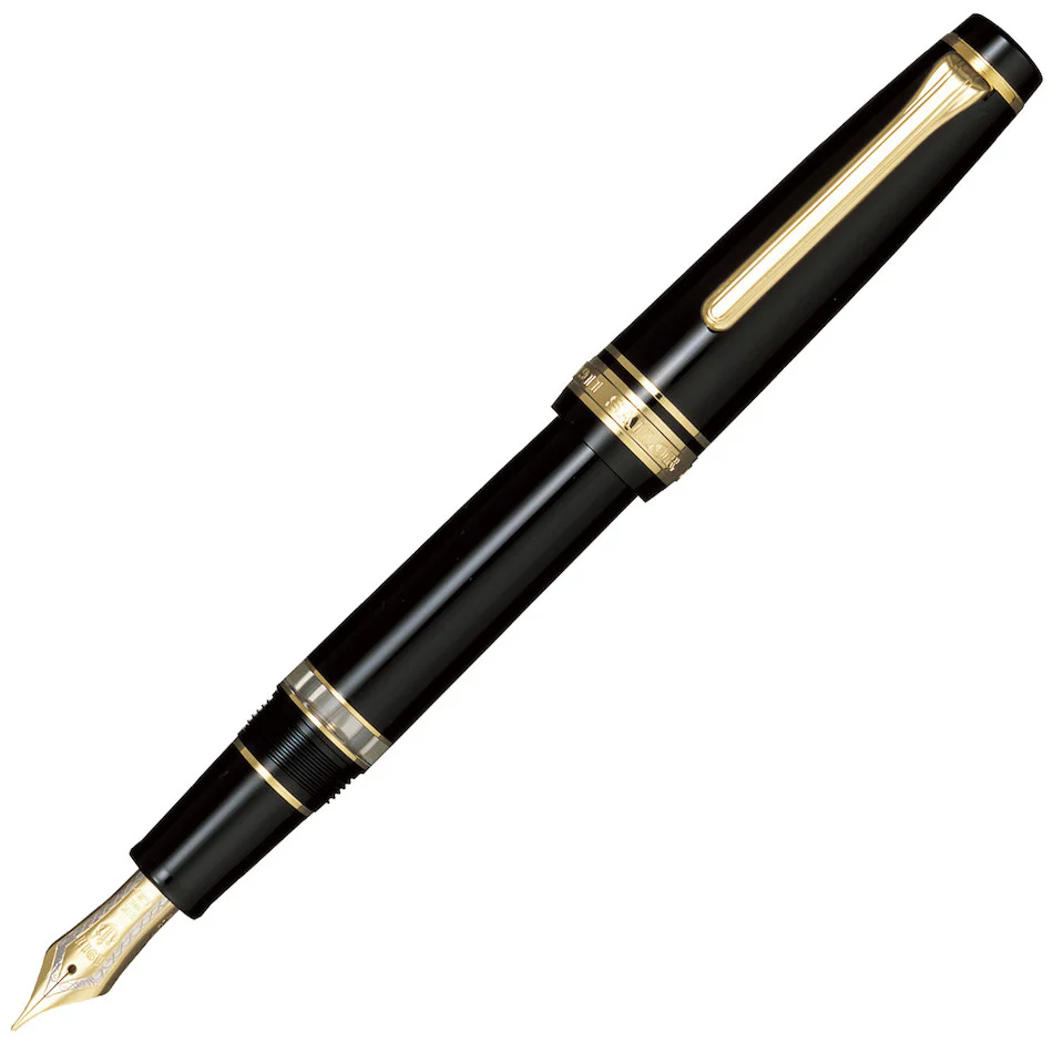 Sailor Professional Gear Realo Fountain Pen Black with Gold Trim
