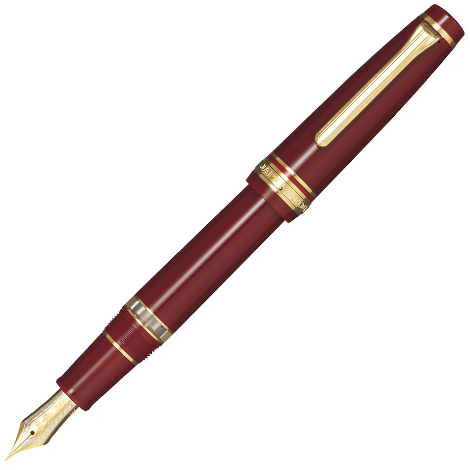 Sailor Professional Gear Realo Fountain Pen Maroon with Gold Trim