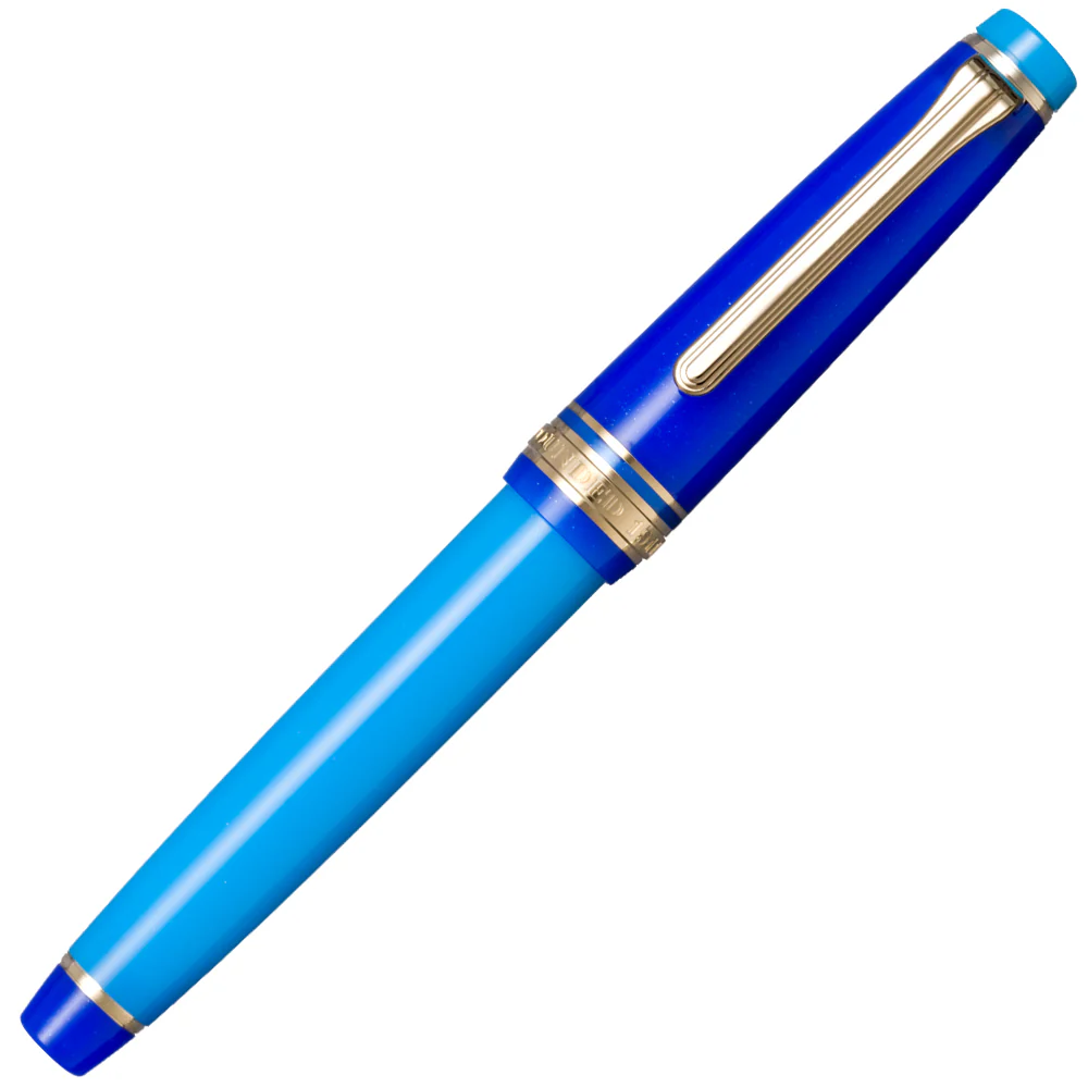 Sailor Professional Gear Slim Fountain Pen Blue Quasar 14K Nib - Image 3