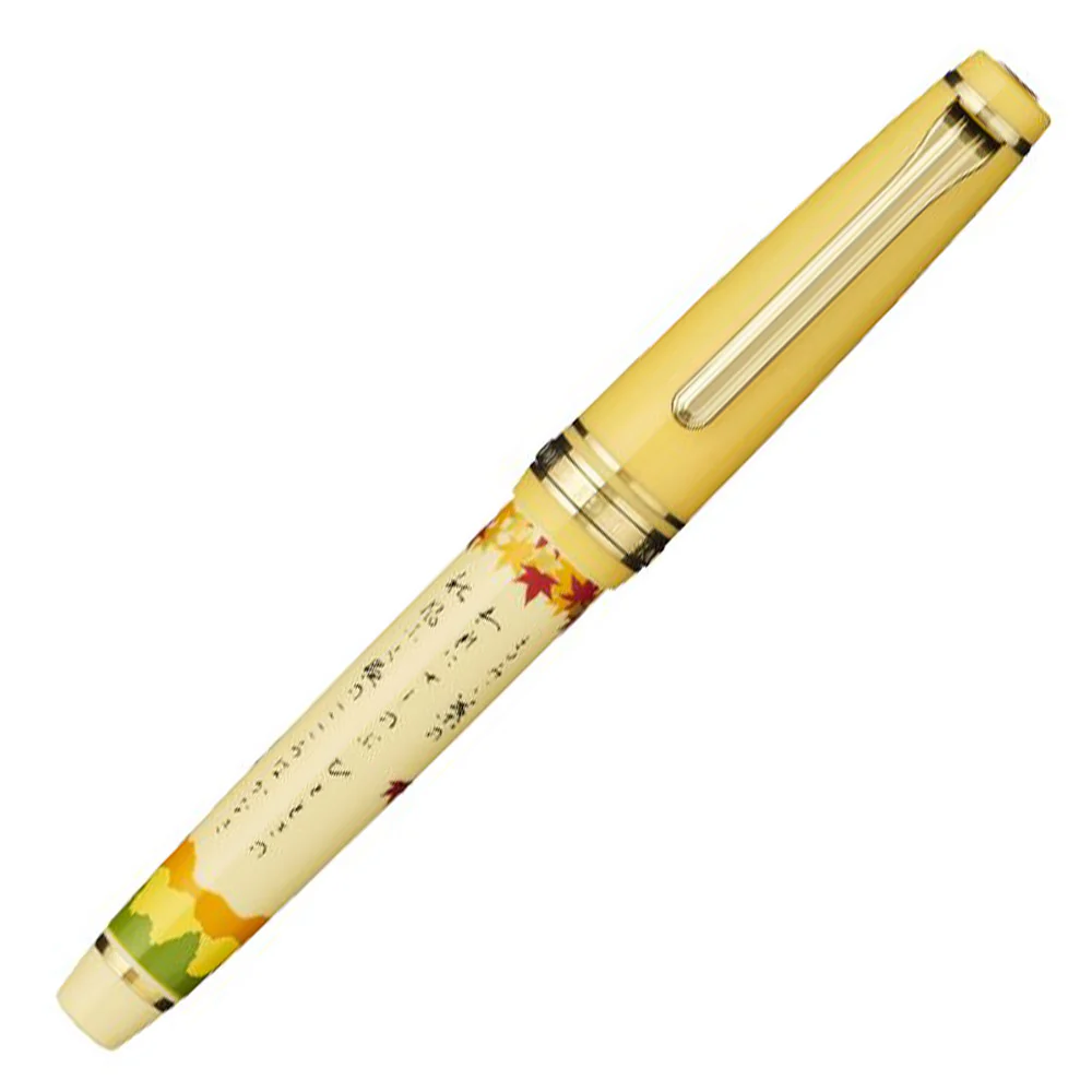 Sailor Professional Gear Slim Fountain Pen Seasonal Waka Poetry Autumn 14k Nib