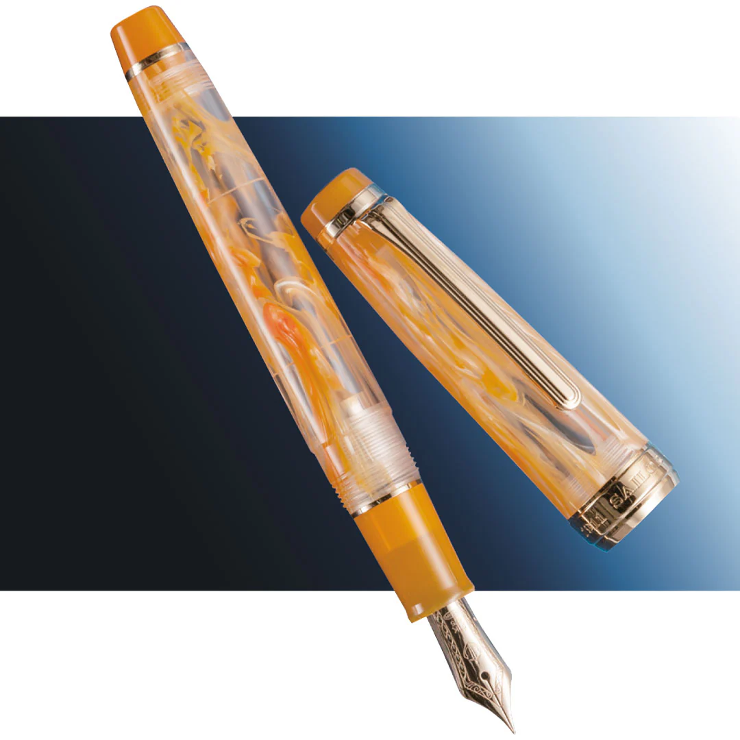 Sailor Professional Gear Slim Fountain Pen Veilio 3rd Edition Pearl Orange 21K Nib - Image 2