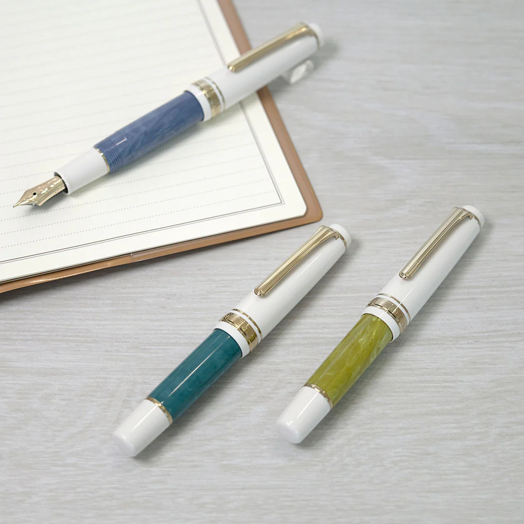 Sailor Professional Gear Slim Mini Rencontre Limited Edition Fountain Pen Vert Sapin 14k Nib - Image 5