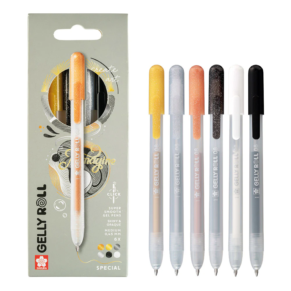 Sakura Gelly Roll Retractable Metallic Mix Set of 6 - Image 3