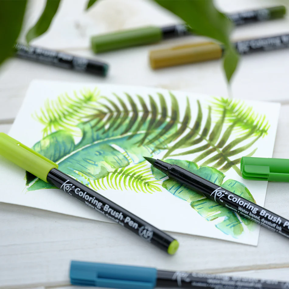 Sakura Koi Colourbrush Brushpen Set of 6 Botanic - Image 3