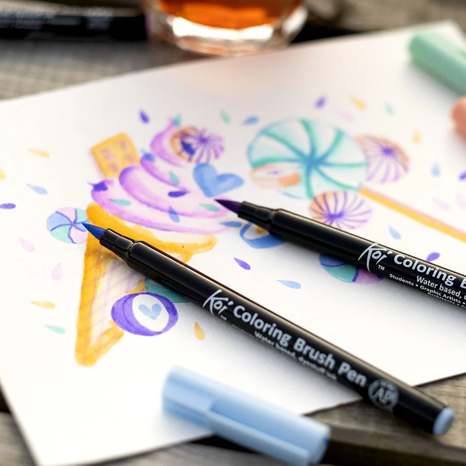 Sakura Koi Colourbrush Brushpen Set of 6 Sweets - Image 3