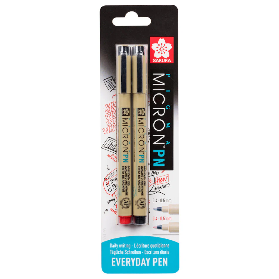 Sakura Pigma Micron Drawing Pen Set of 2 Black/Red