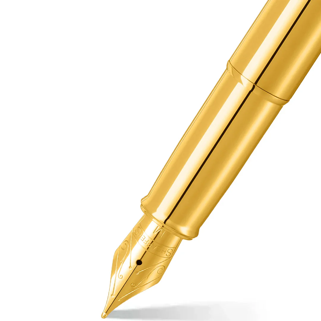 Sheaffer 100 E9372 Fountain Pen PVD Gold With PVD Gold Trim - Image 2