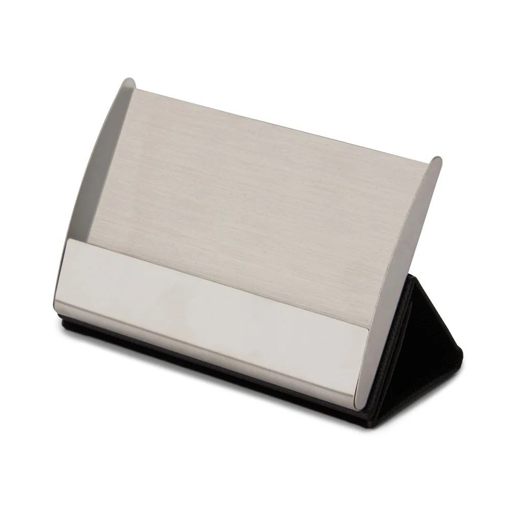 Sheaffer 100 G9317 Ballpoint Pen Matte Black with Nickel trim and Business Card Holder Set - Image 2
