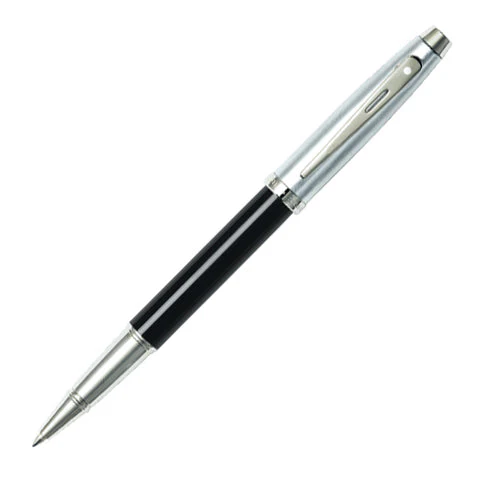 Sheaffer 100 Rollerball Pen Black and Brushed Chrome