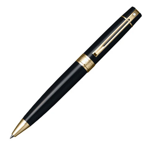 Sheaffer 300 Ballpoint Pen Glossy Black with Gold Tone Trim