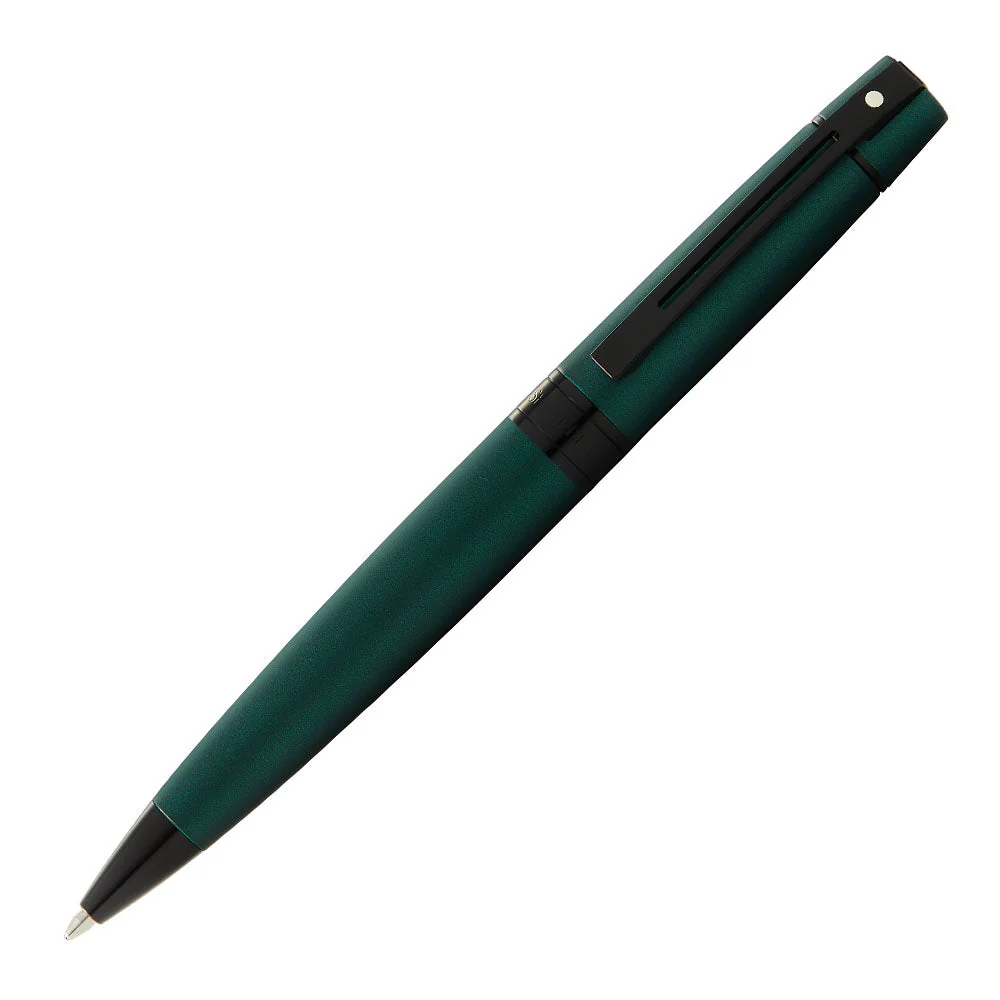 Sheaffer 300 Ballpoint Pen Matte Green Lacquer with Polished Black Trim