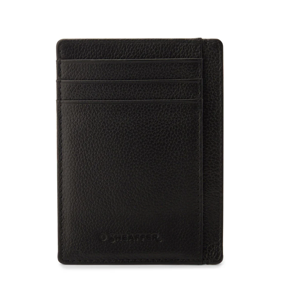 Sheaffer 300 G9312 Ballpoint Pen Glossy Black with Chrome Trim and Credit Card Holder Set - Image 2