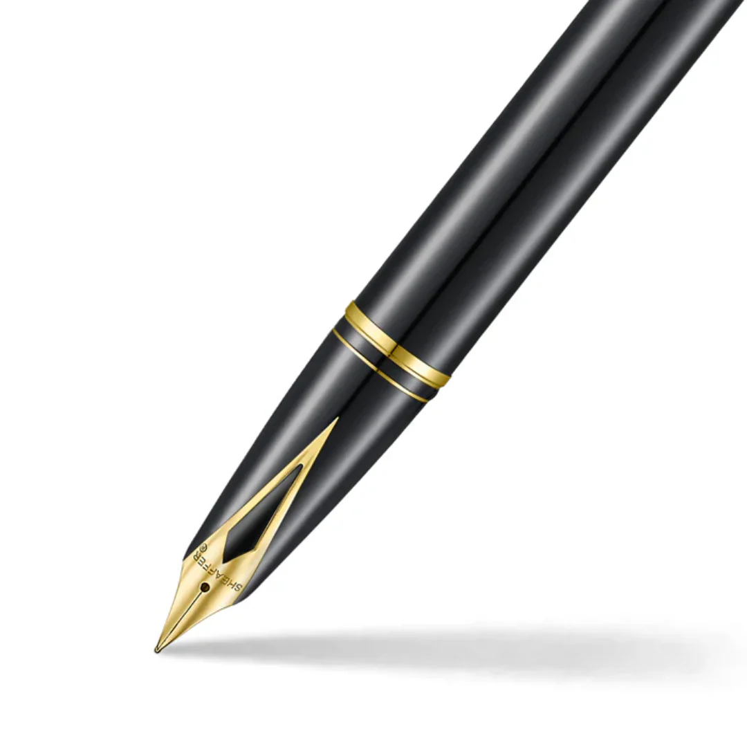 Sheaffer Legacy 9065 Glossy Black and Chrome Fountain Pen with 14k PVD Gold-Plated Nib - Image 8