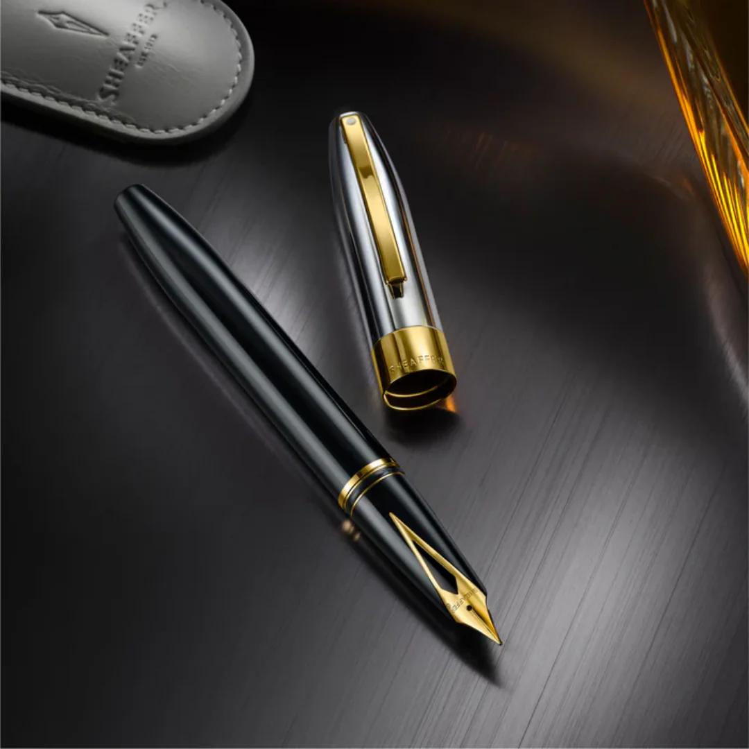 Sheaffer Legacy 9065 Glossy Black and Chrome Fountain Pen with 14k PVD Gold-Plated Nib - Image 9