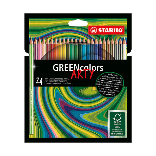 STABILO ARTY GREENcolors Colouring Pencil Wallet of 24
