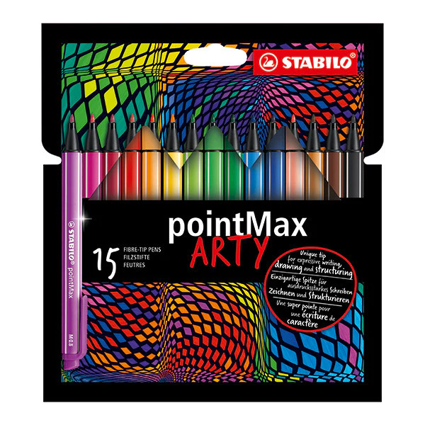 STABILO ARTY pointMax Colouring Pen Wallet of 15
