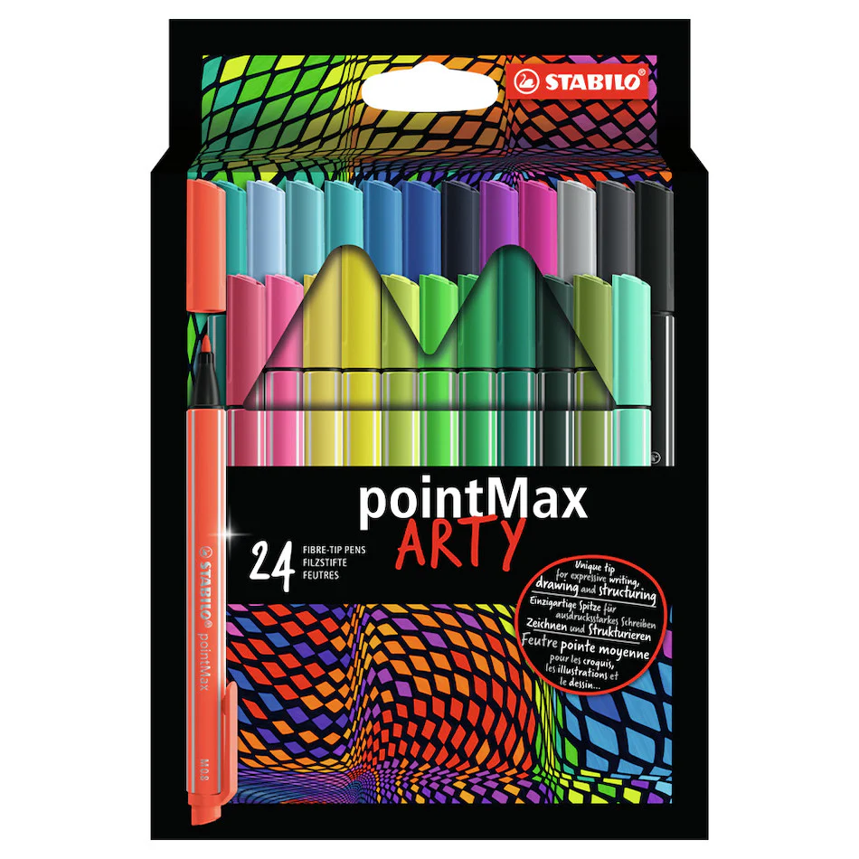 STABILO ARTY pointMax Colouring Pen Wallet of 24